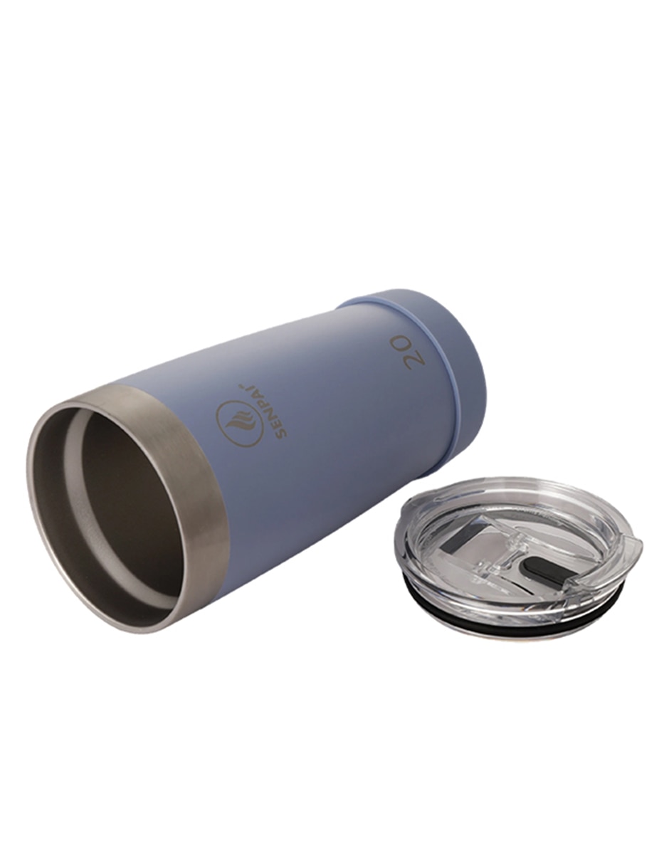Termo doble pared tumbler 20oz con tapa flip top 3