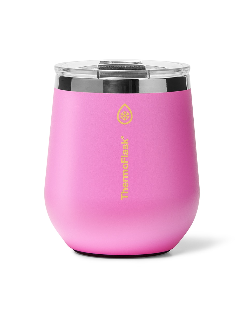 Termo doble pared wine tumbler 12oz con tapa push pull