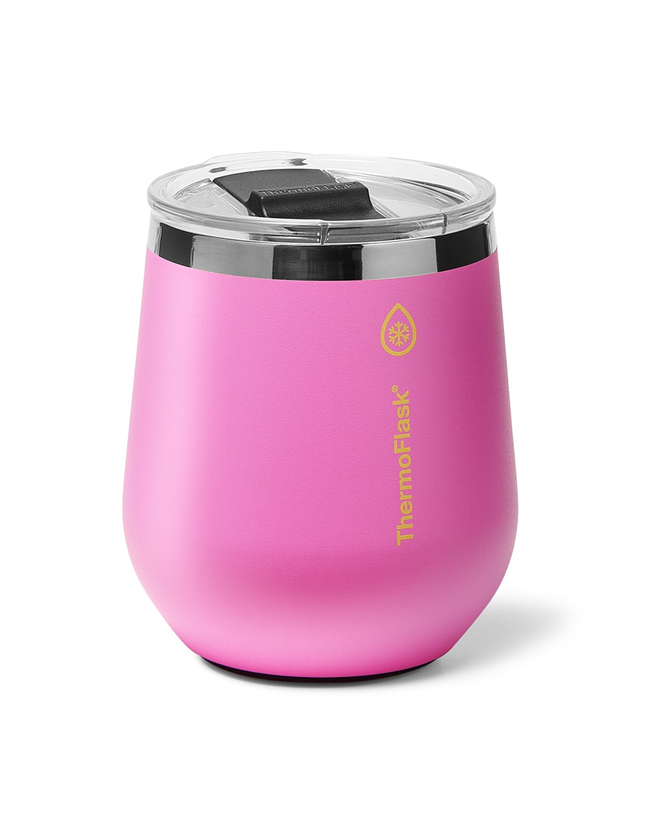 Termo doble pared wine tumbler 12oz con tapa push pull 5
