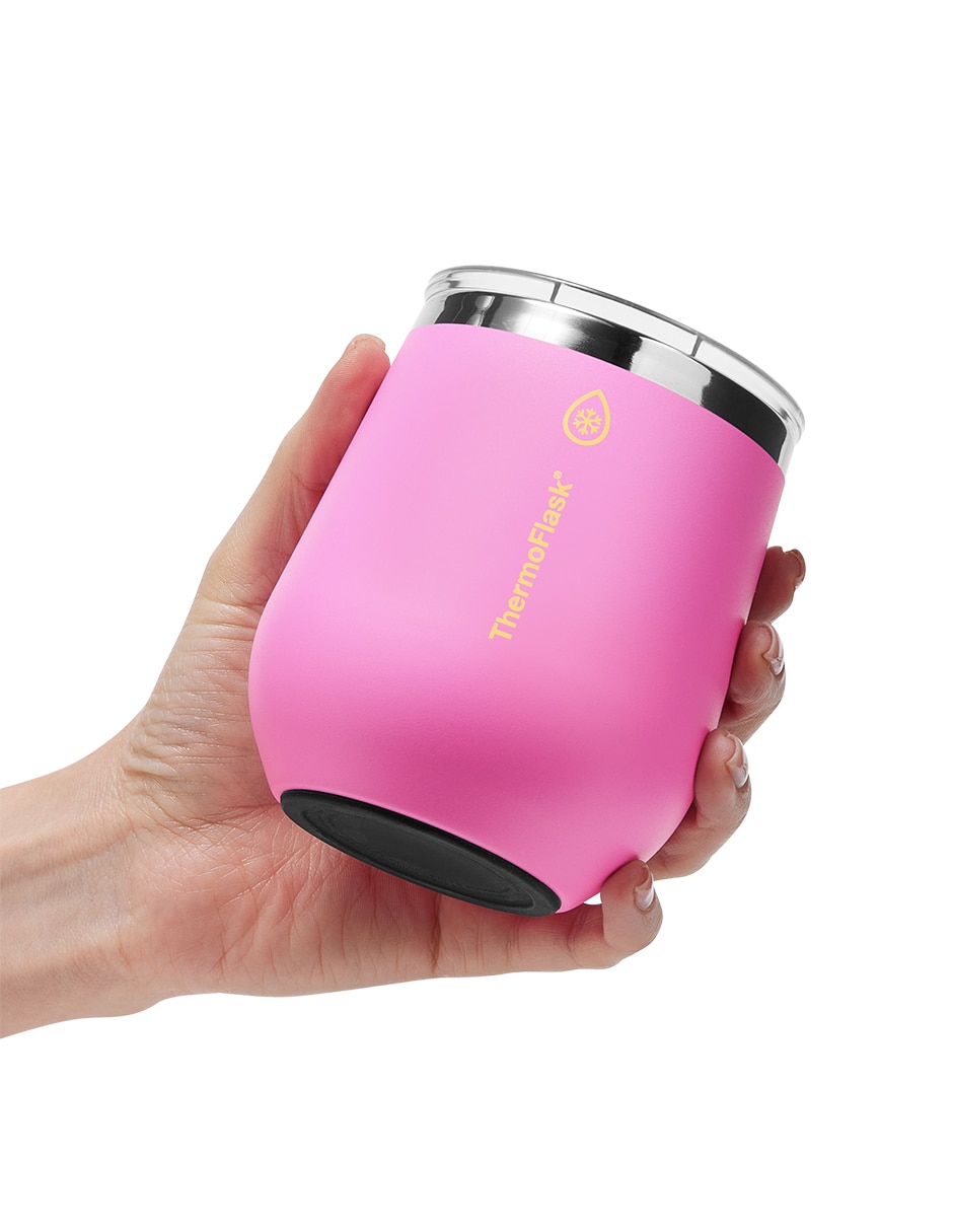 Termo doble pared wine tumbler 12oz con tapa push pull 3