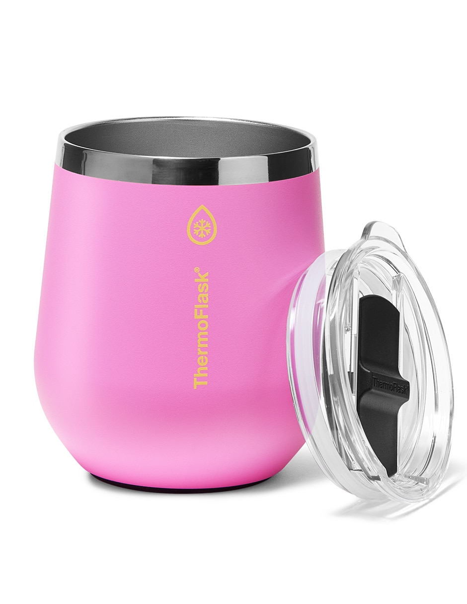 Termo doble pared wine tumbler 12oz con tapa push pull 2
