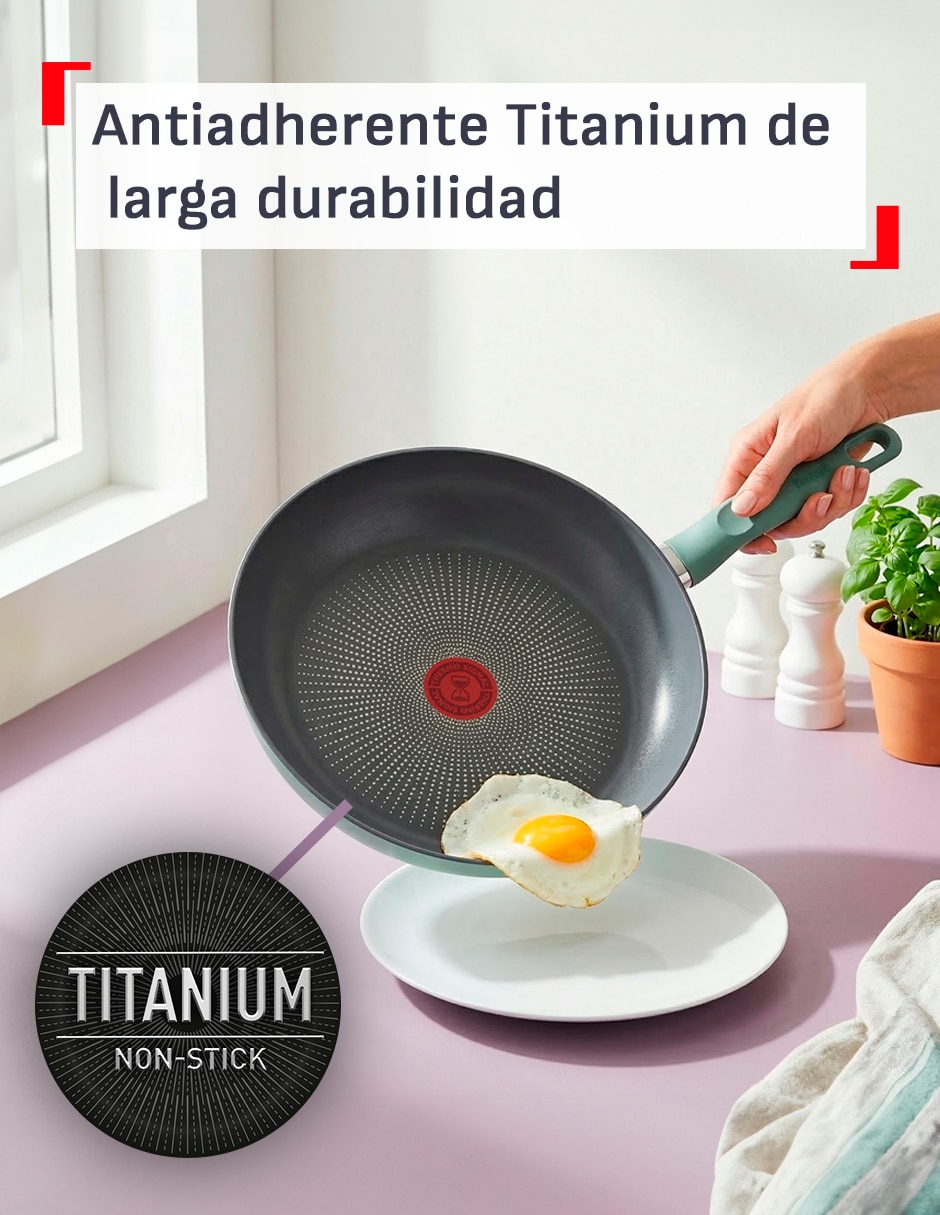 Batería de cocina G0169282 de aluminio antiadherente titanio 6 piezas 7