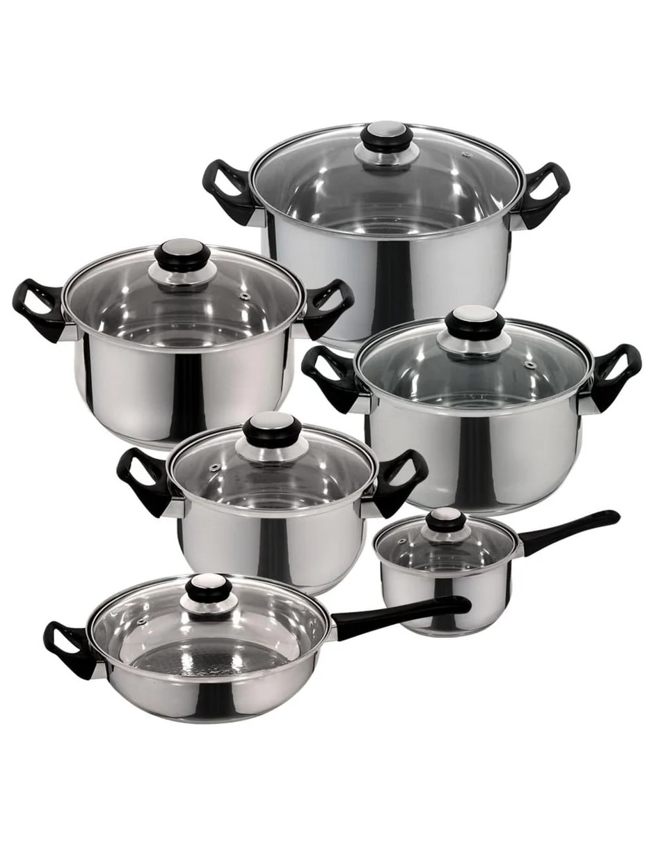 Batería de cocina Monterrey12 de acero inoxidable 12 piezas 4