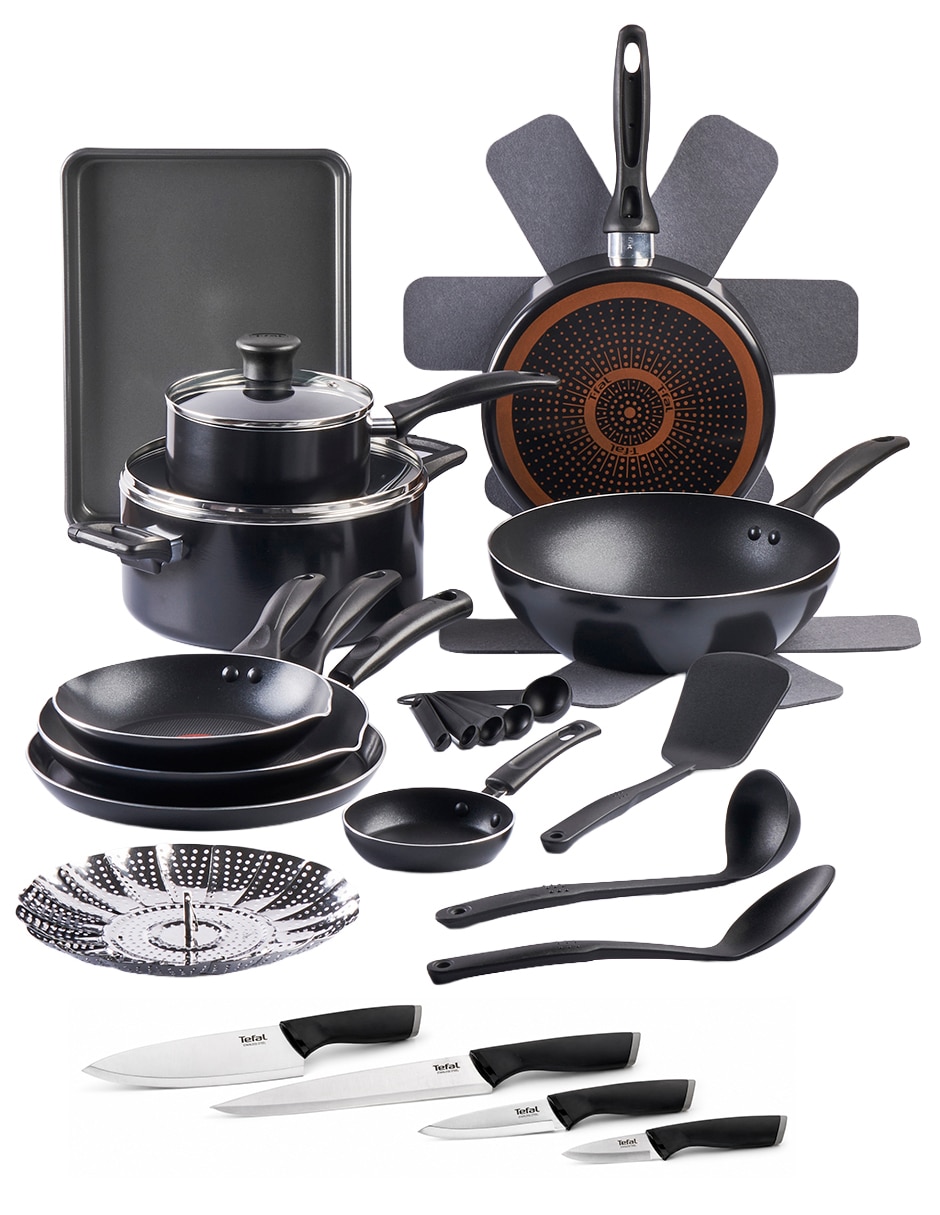 Batería de cocina supercook de aluminio antiadherente titanio 22 piezas Batería de cocina supercook de aluminio antiadherente titanio 22 piezas