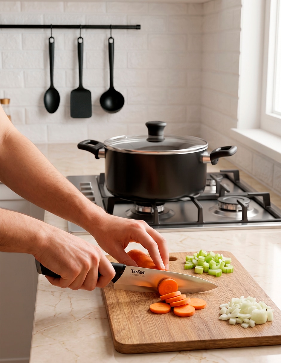 Batería de cocina supercook de aluminio antiadherente titanio 22 piezas 6