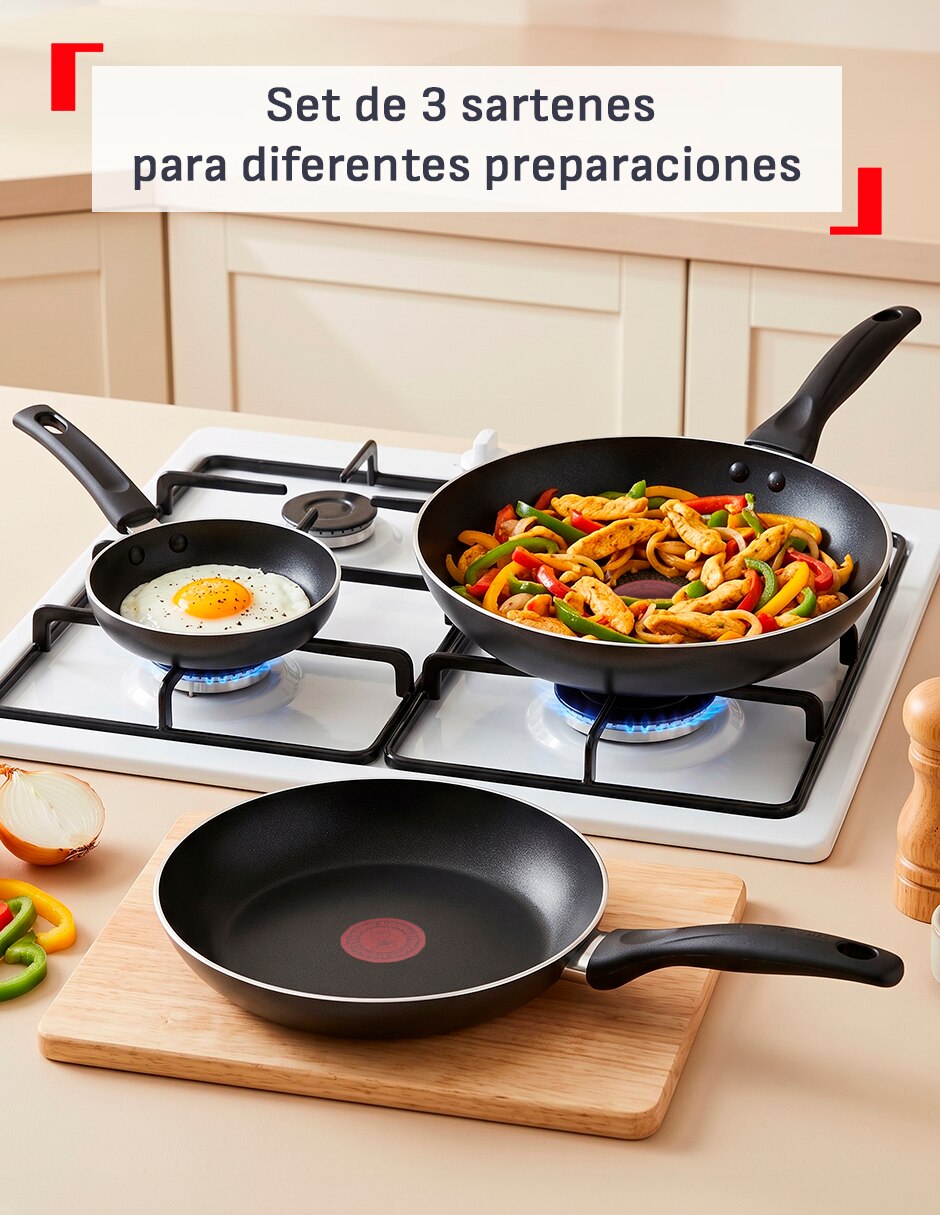 Set de sartenes de aluminio 3 piezas 3