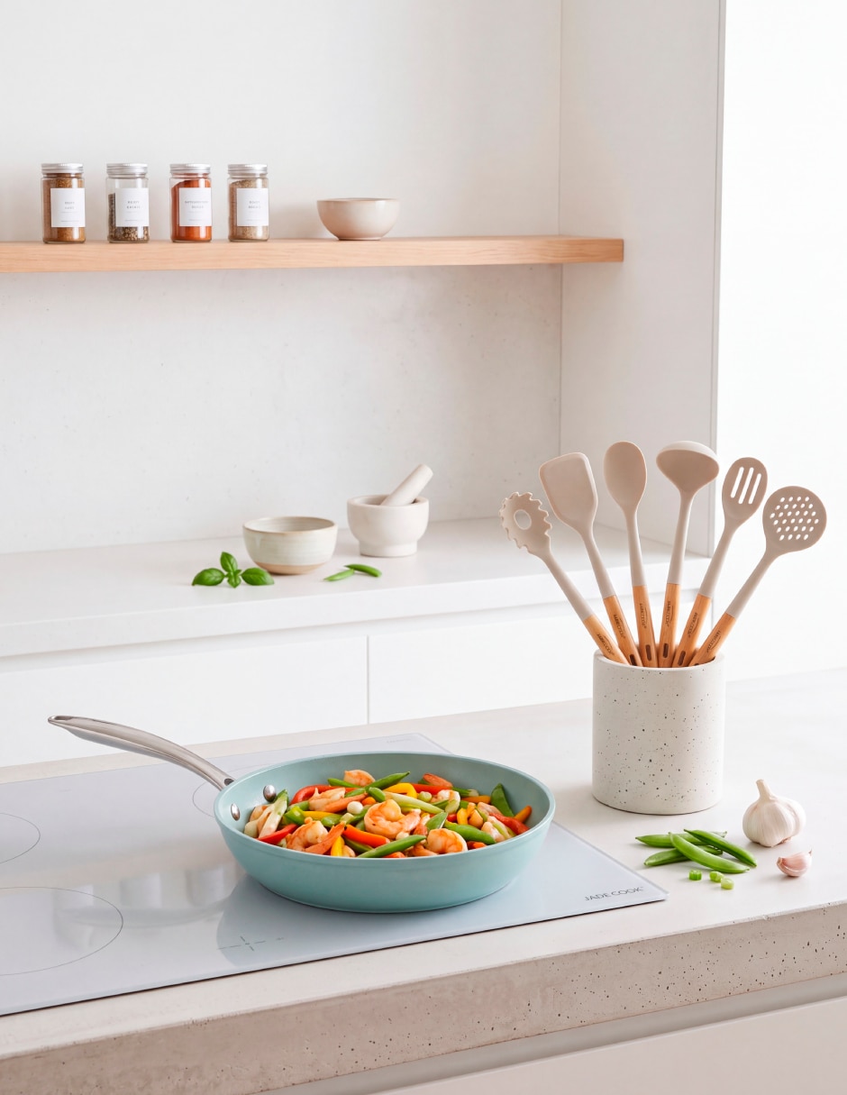 Sartén Jade Chef de aluminio 8 piezas 5