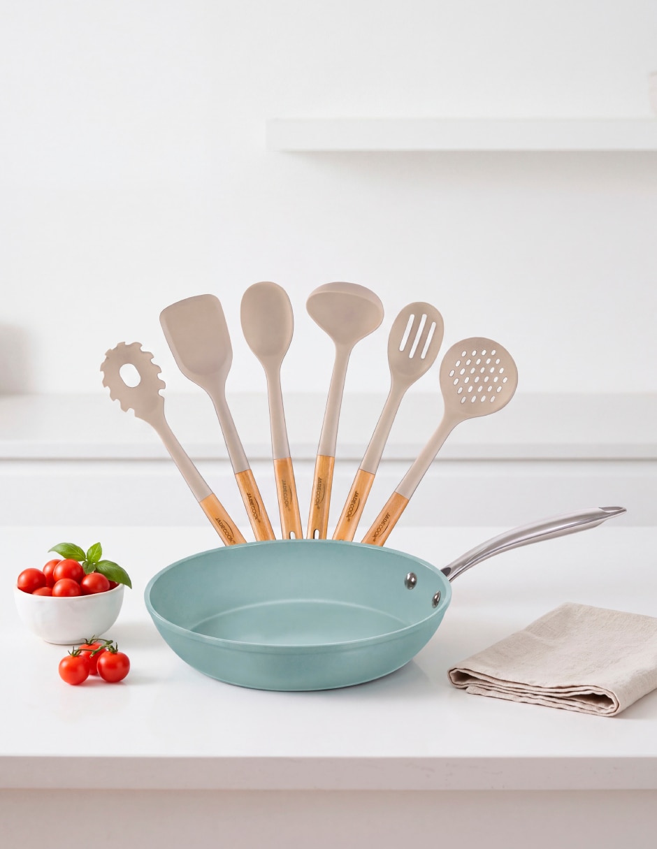 Sartén Jade Chef de aluminio 8 piezas 4
