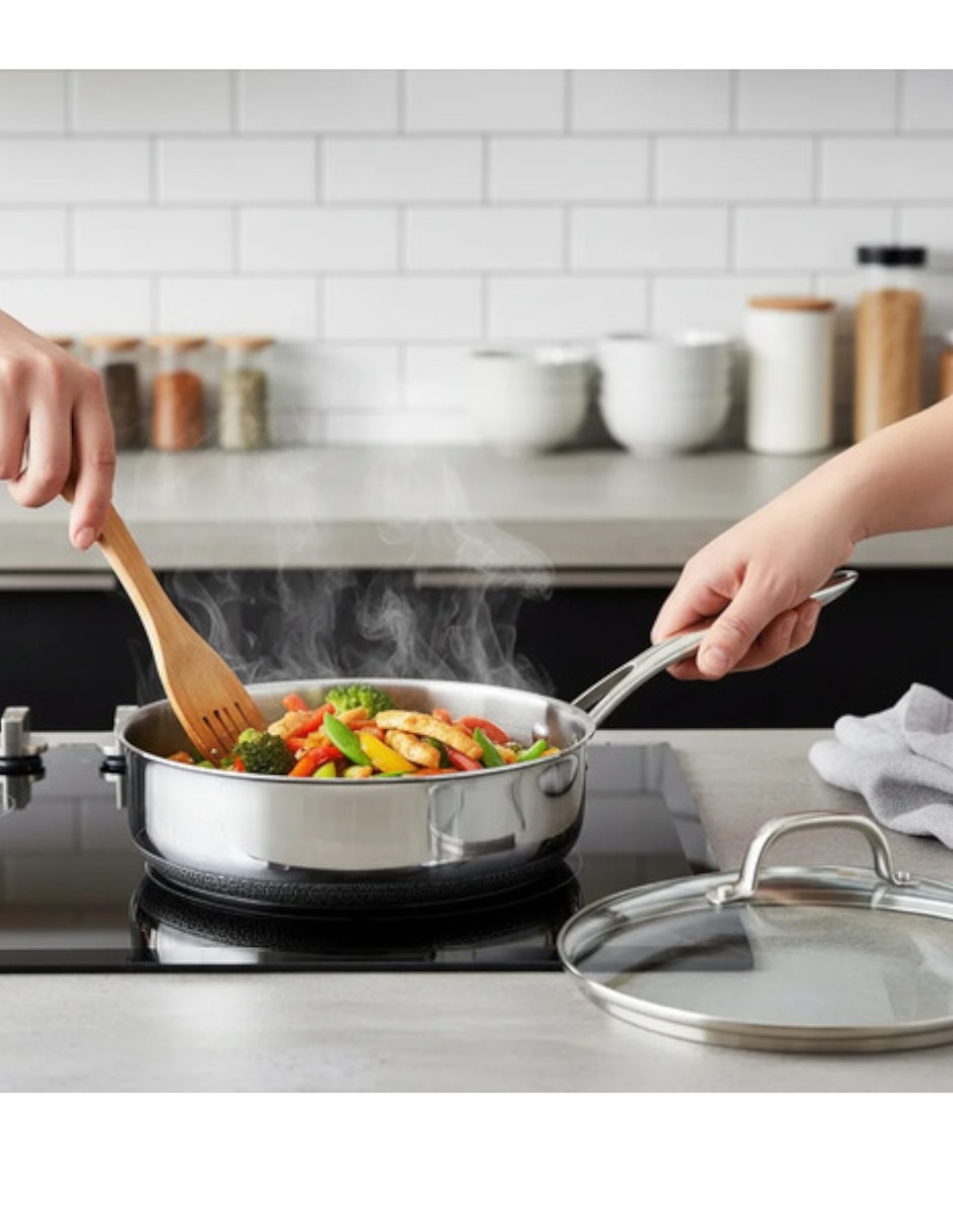 Batería de cocina de titanio antiadherente antiadherente sin pfoa 6 piezas
