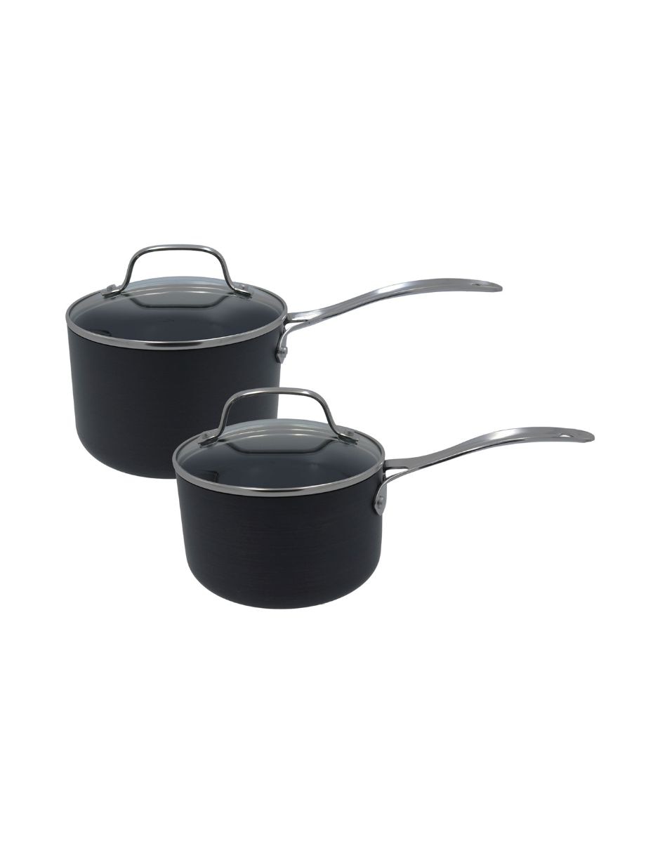Batería de cocina de aluminio anodizado antiadherente 10 piezas 3