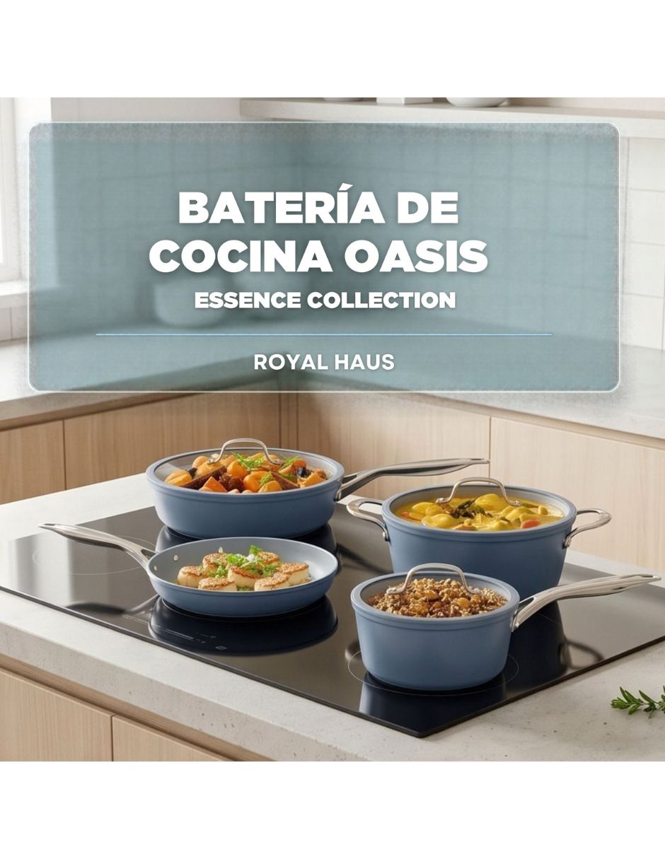 Batería de cocina oasis de aluminio forjado antiadherente sin pfoa de 7 piezas 6