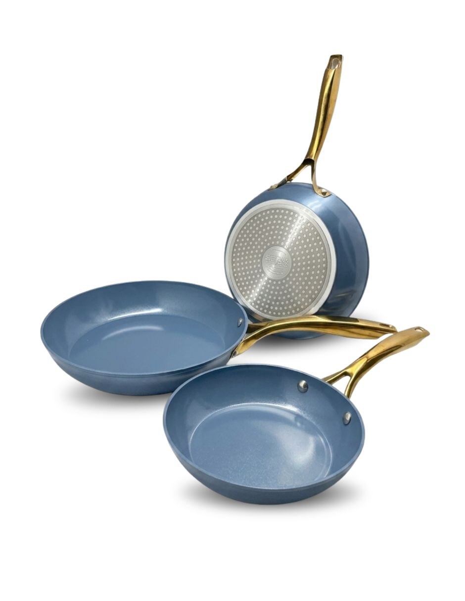 Set de sartenes de aluminio forjado 3 piezas