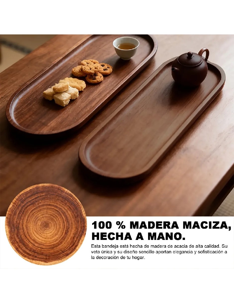 Set bandeja de madera acacia 3