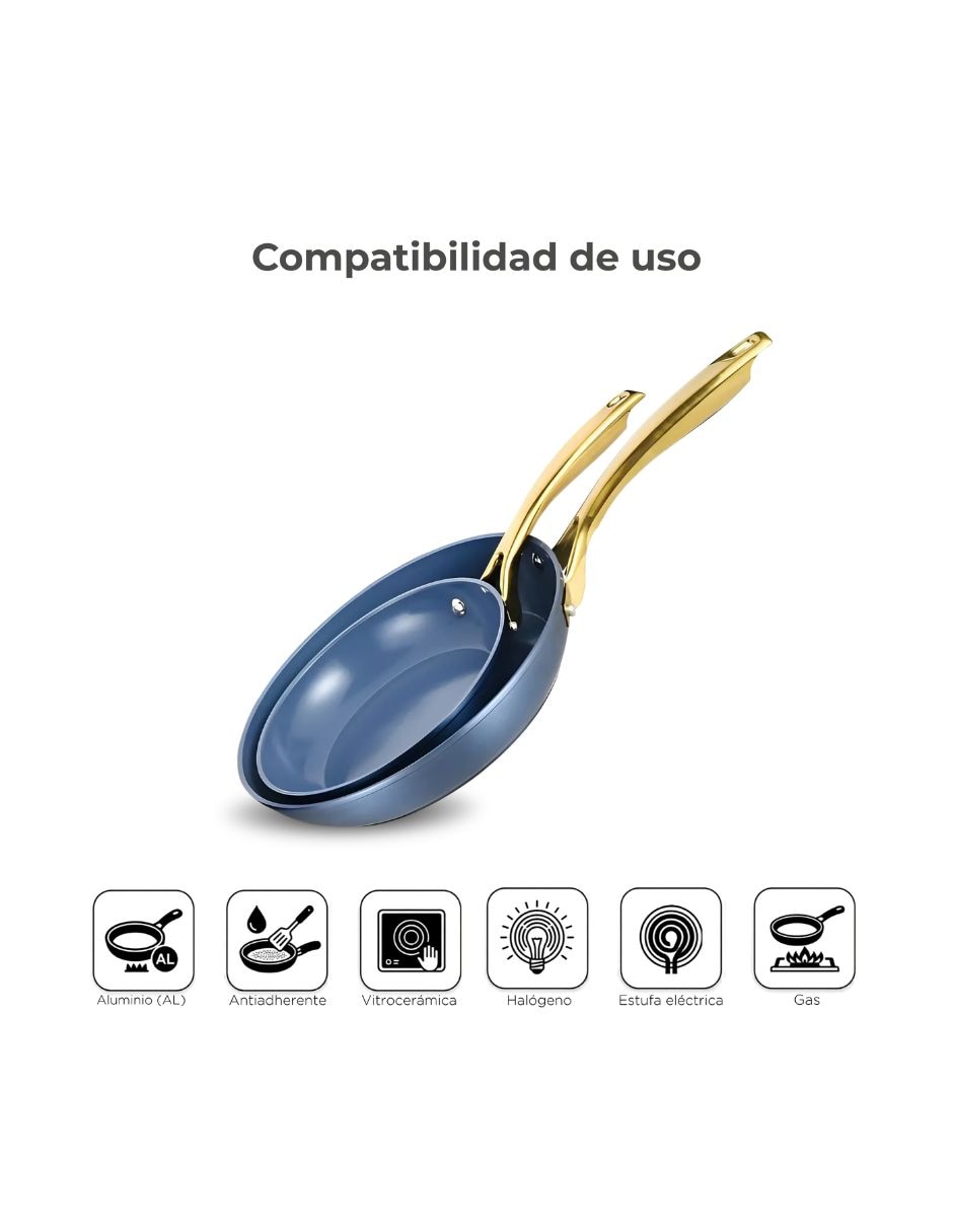 Set de sartenes de aluminio forjado 2 piezas 4