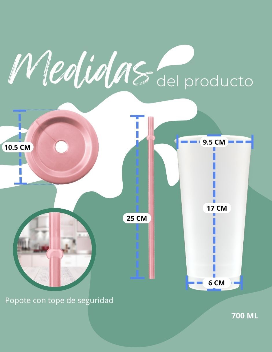 Vaso para agua de plástico con 18 piezas 9