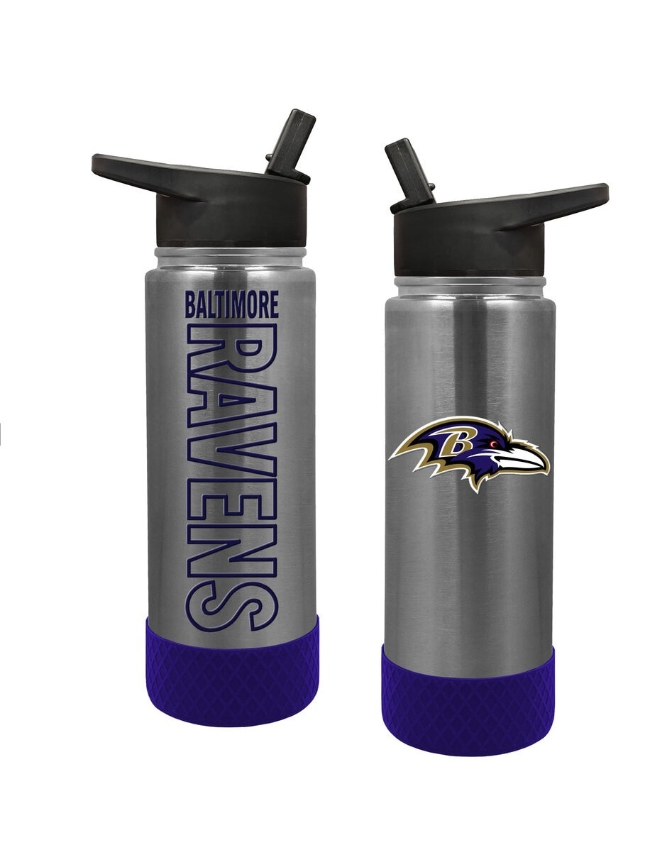 Termo doble pared great american de acero inoxidable 3d embossed baltimore ravens con tapa rosca
