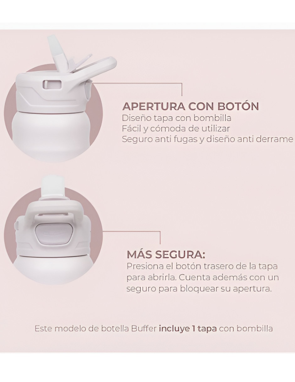 Termo para botella de acero inoxidable con tapa rosca