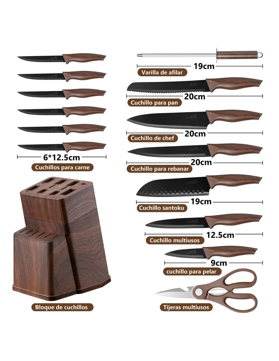 Cuchillo multiusos 15 piezas 4