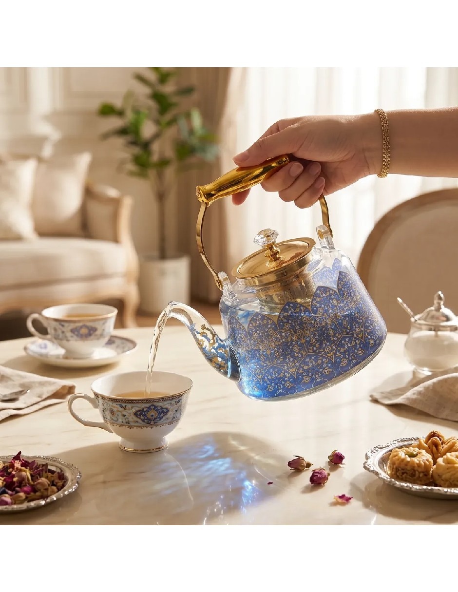 Tetera infusora de vidrio borosilicato