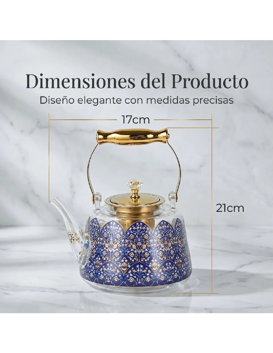 Tetera infusora de vidrio borosilicato 5