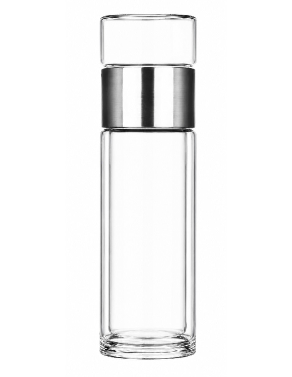 Termo infusor de vidrio con tapa rosca