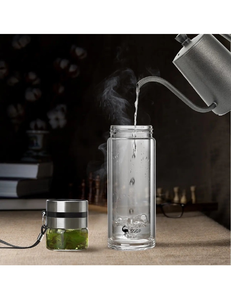 Termo infusor de vidrio con tapa rosca 3
