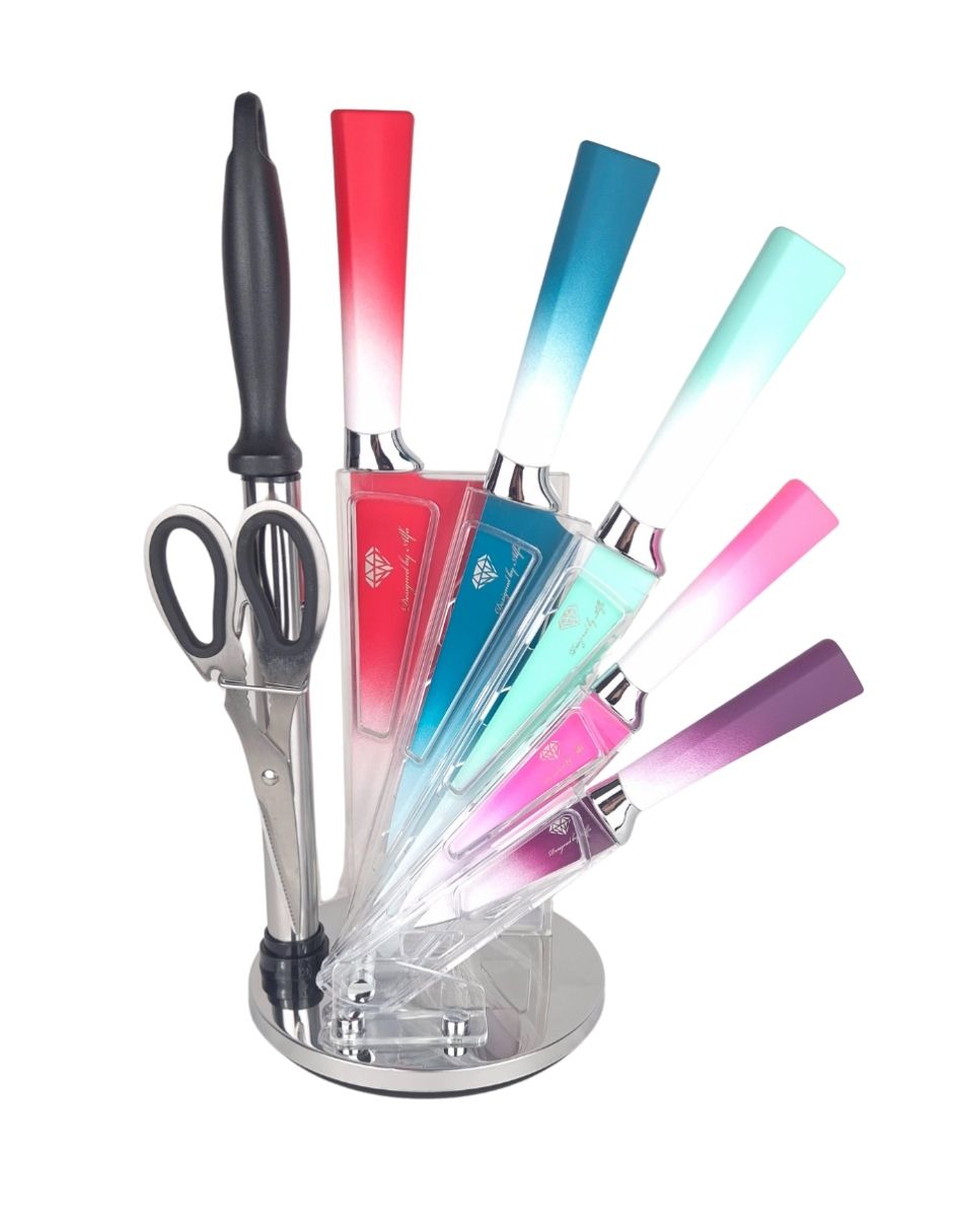 Set de cuchillos Rainbow 8 piezas