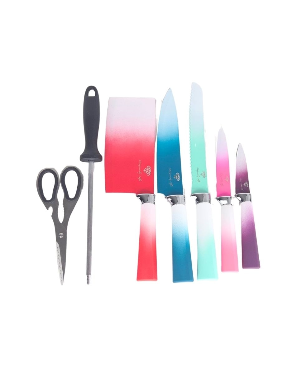 Set de cuchillos Rainbow 8 piezas 2