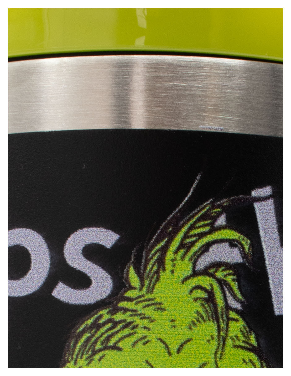 Termo de acero inoxidable grinch con tapa rosca 2