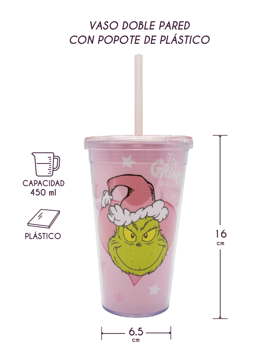 Vaso para agua grinch de plástico 2