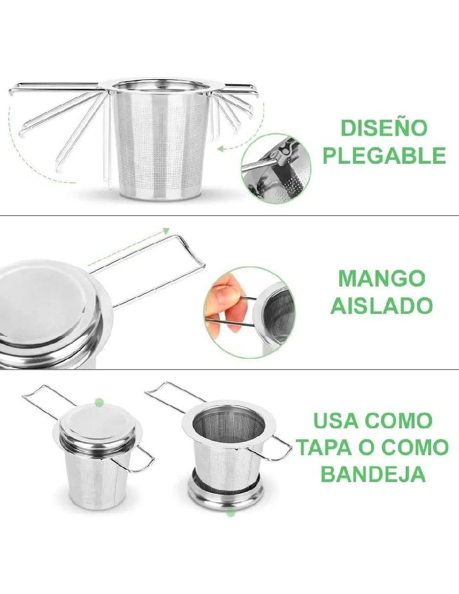 Infusor té de acero inoxidable para té
