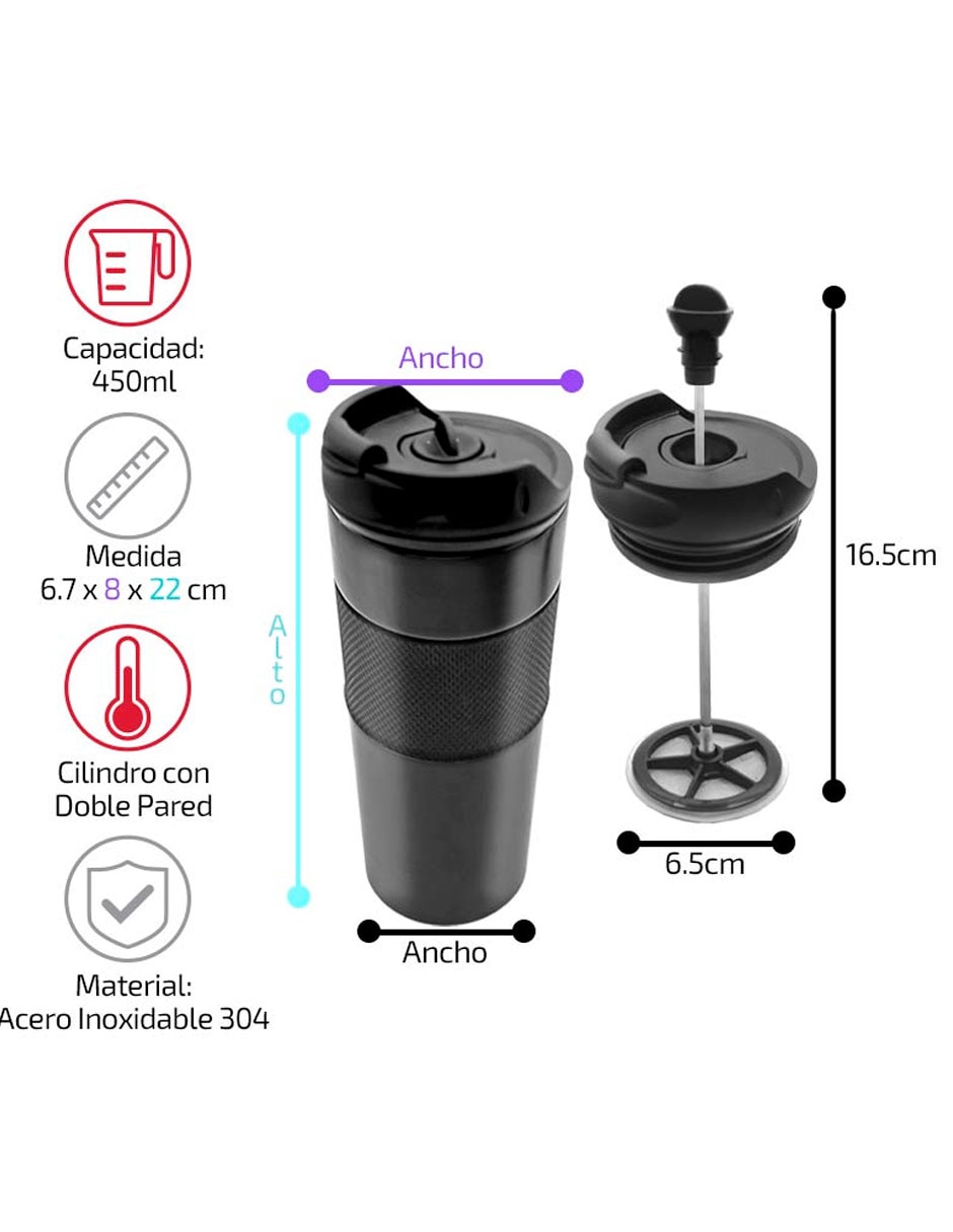 Termo de acero inoxidable con tapa rosca 3