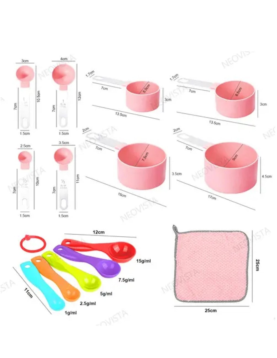 Set cucharas medidoras Friends Acrílico 16 piezas 5