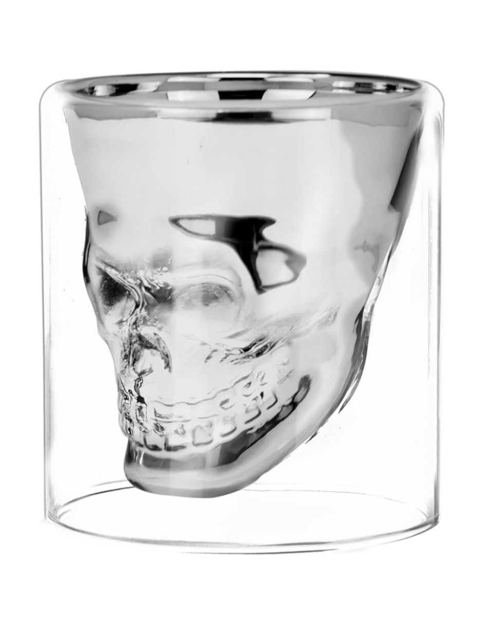 Vaso doble pared CALAVERA SKULL de Vidrio con 4 piezas piezas 5
