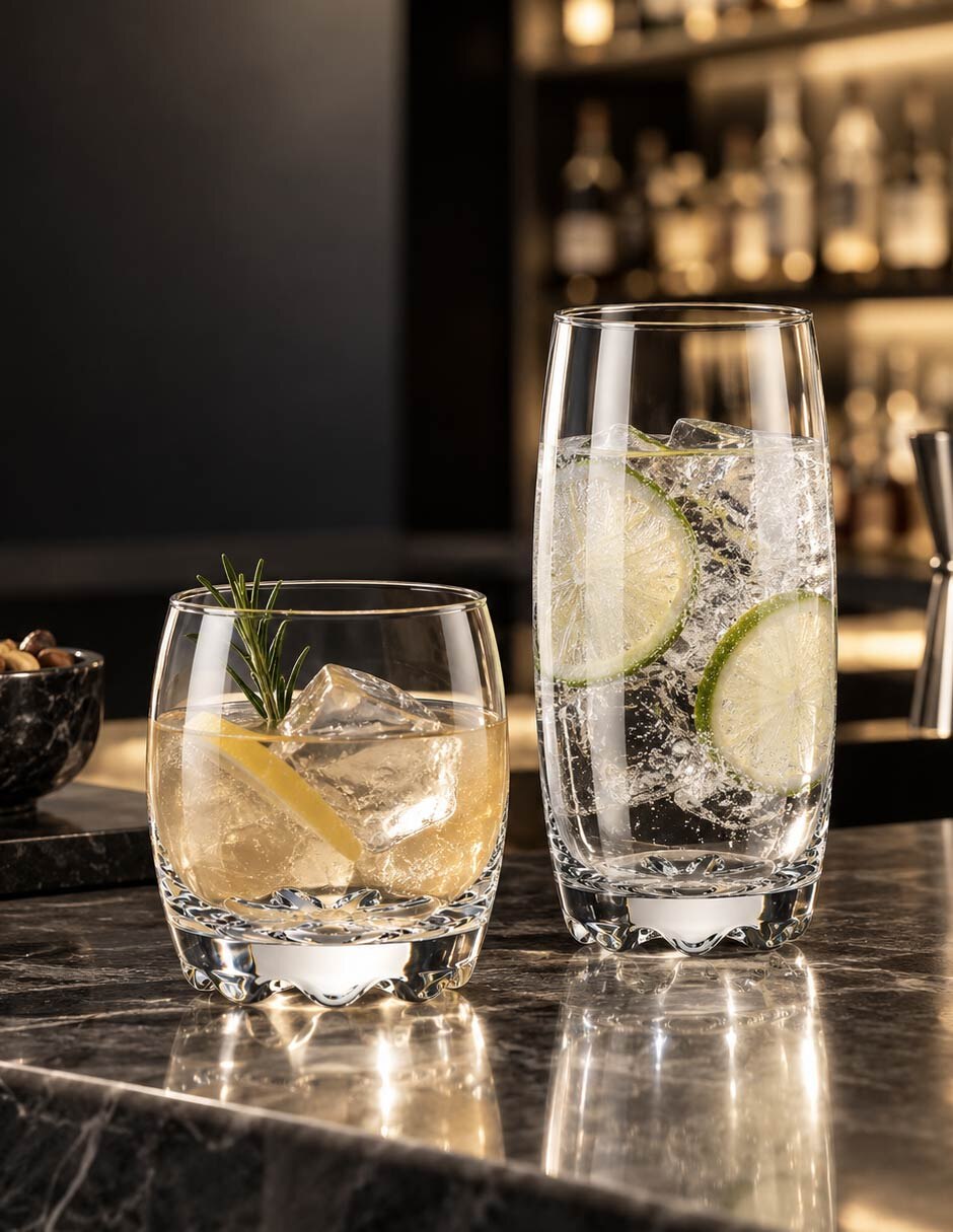 Vaso dof y highball de vidrio con 12 piezas 5