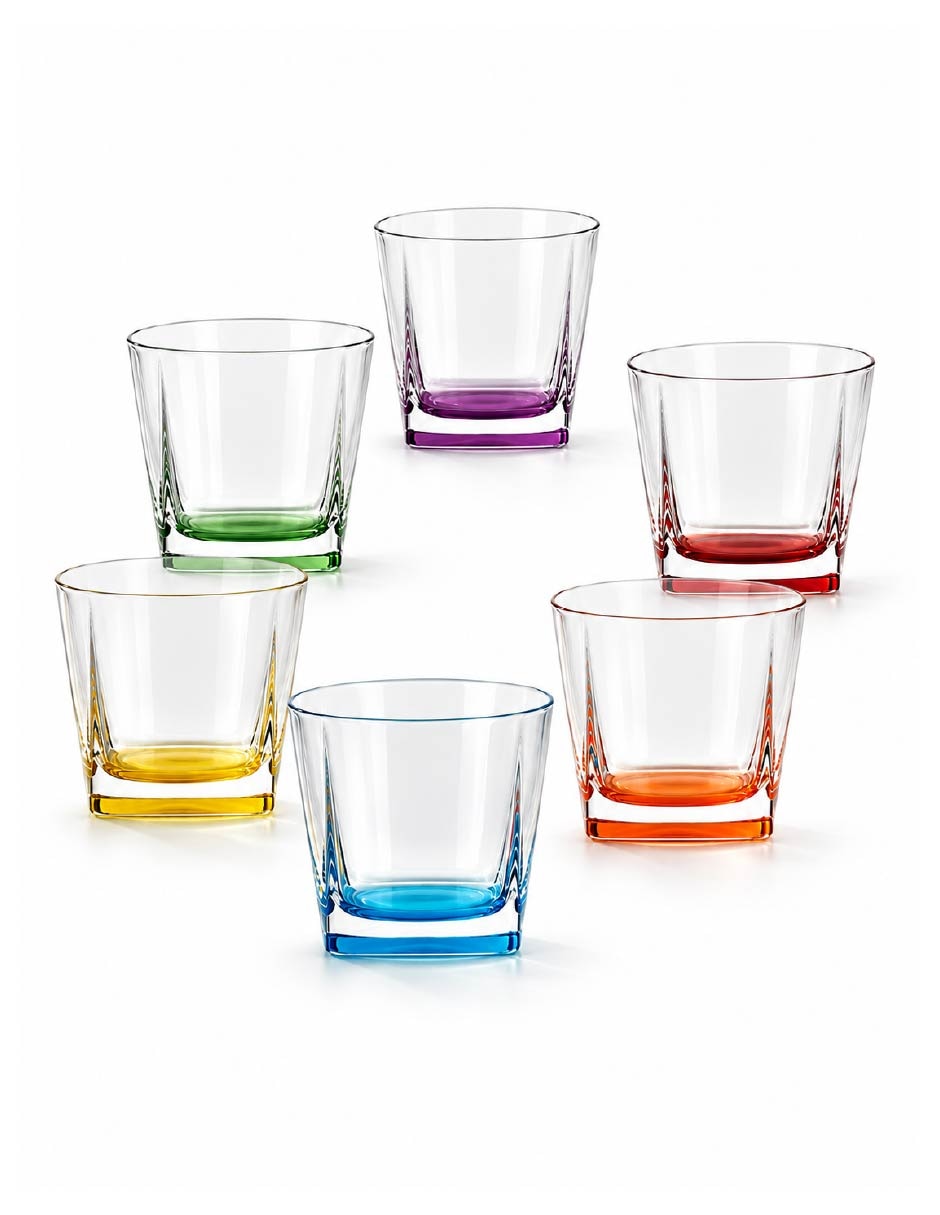 Set vaso Dof de vidrio con 6 piezas piezas