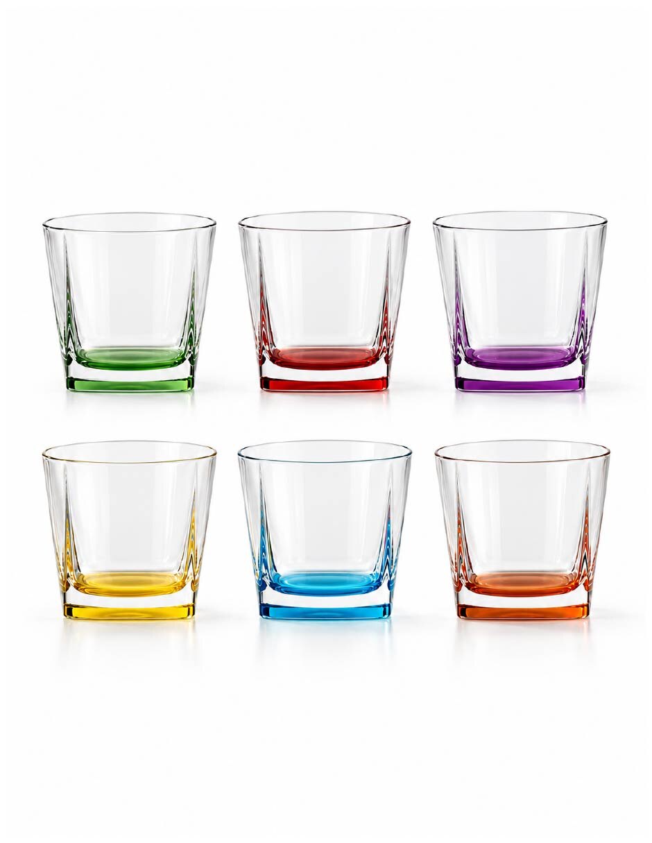 Set vaso Dof de vidrio con 6 piezas piezas