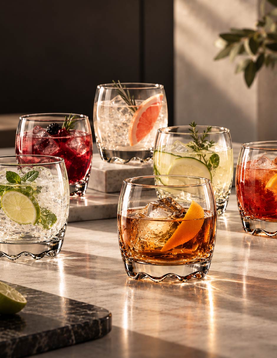 Set vaso Dof de vidrio con 6 piezas