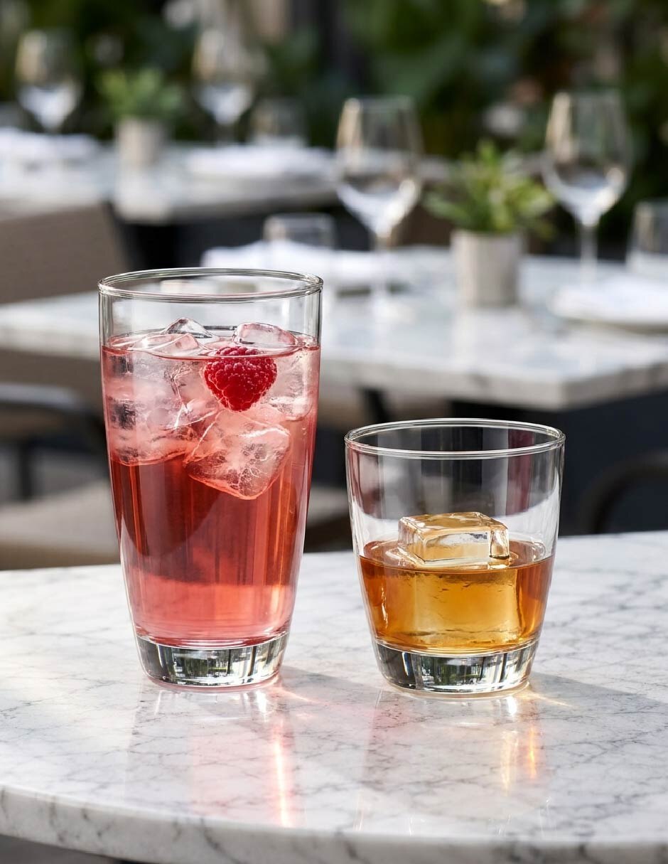 Set de vasos Dof y Highball de vidrio con 12 piezas
