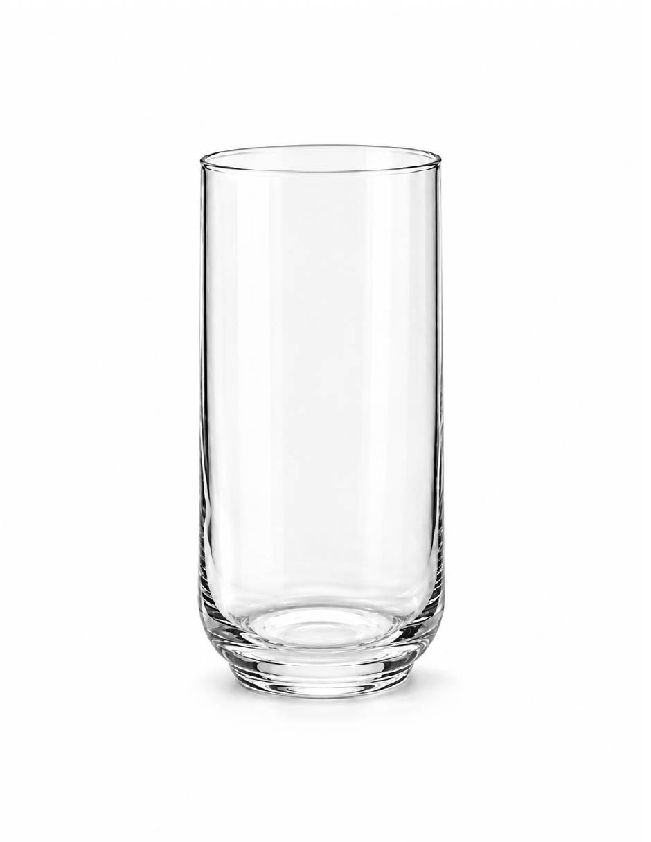 Vaso highball de vidrio con 6 piezas