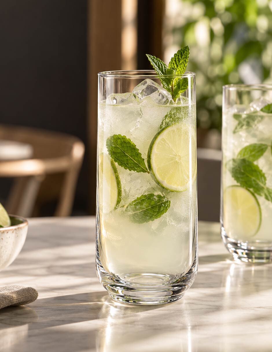 Vaso highball de vidrio con 6 piezas 6