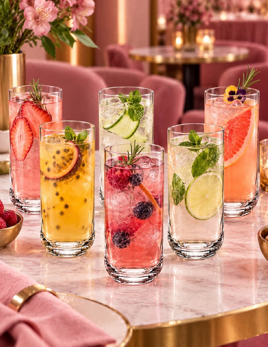 Vaso highball de vidrio con 6 piezas 5