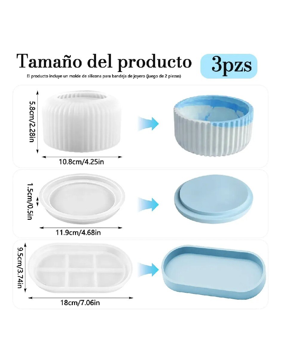 Set moldes silicón diferentes diseños 6