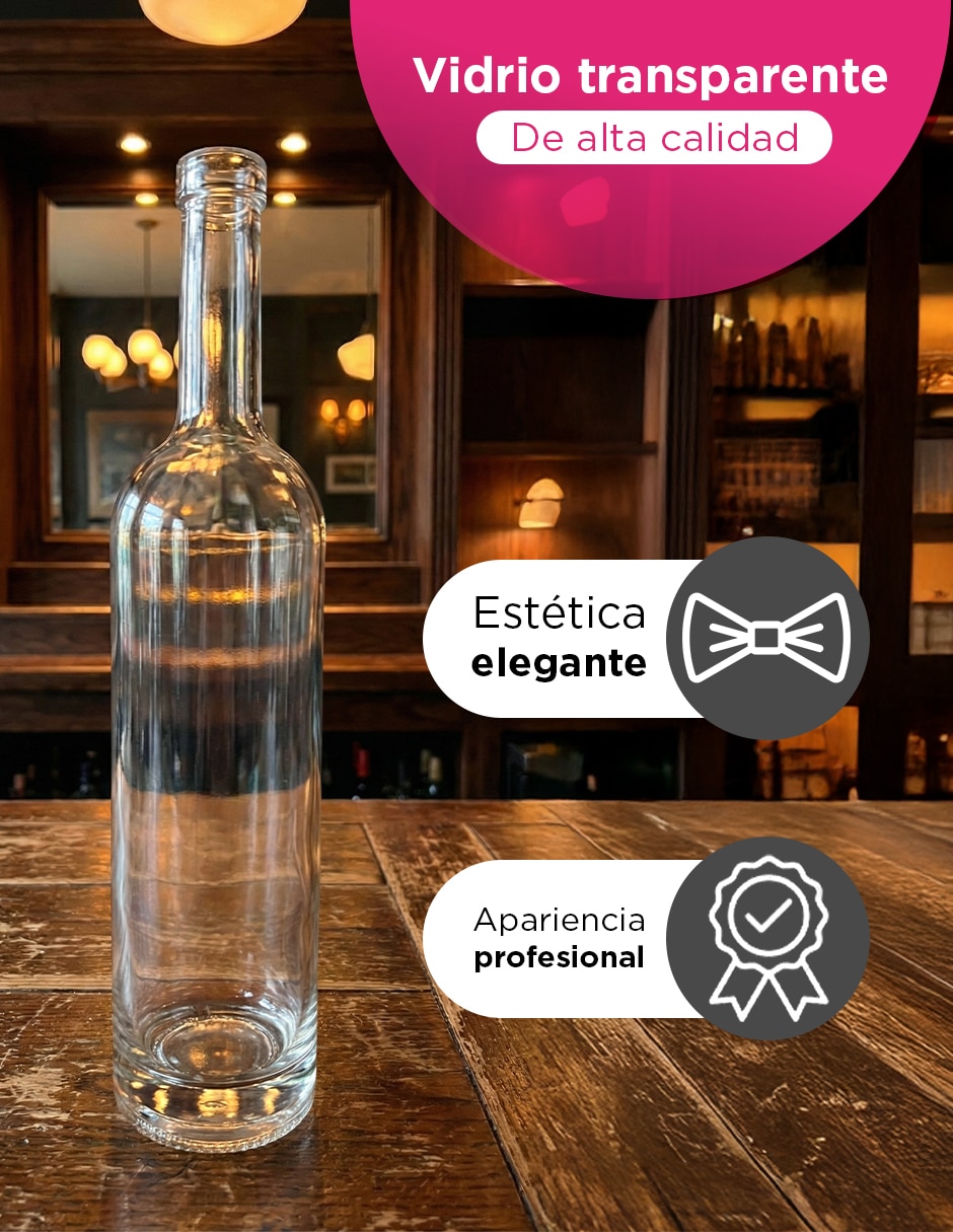 Botella de cristal con tapa a presión 6