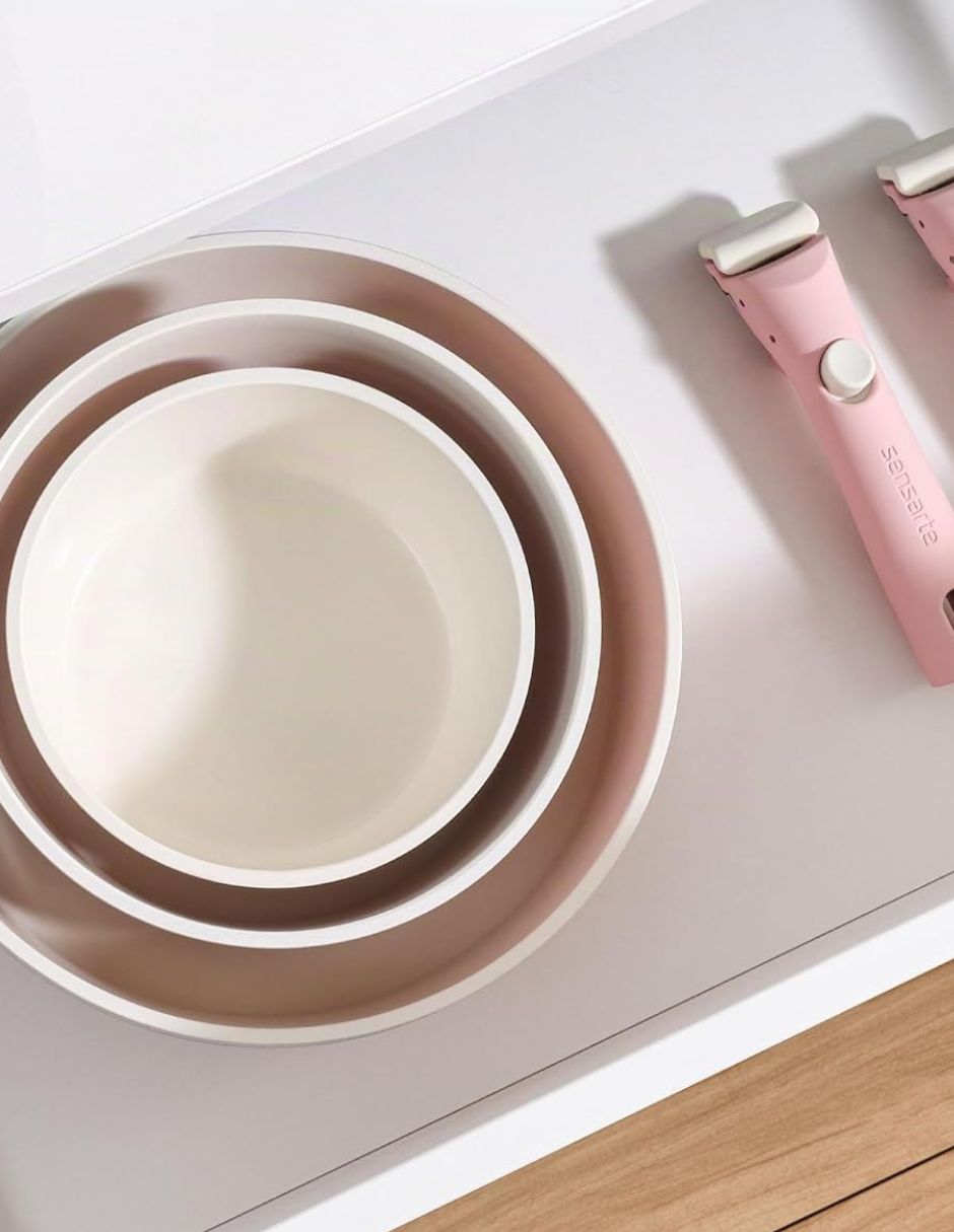 Batería de cocina sensarte 17 piezas de aluminio antiadherente sin pfoa 17 piezas