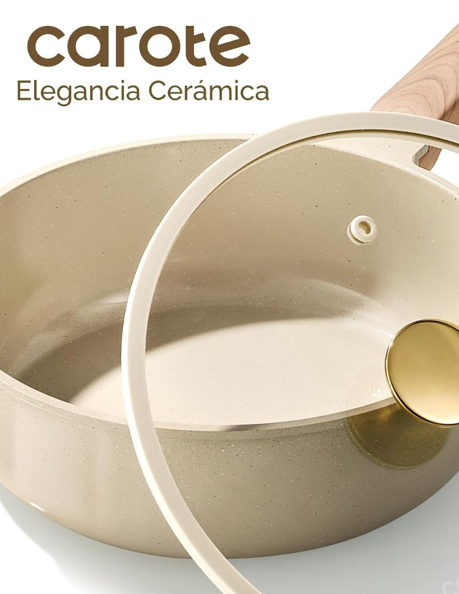 Batería de cocina granite de cerámica antiadherente sin pfoa 14 piezas 3