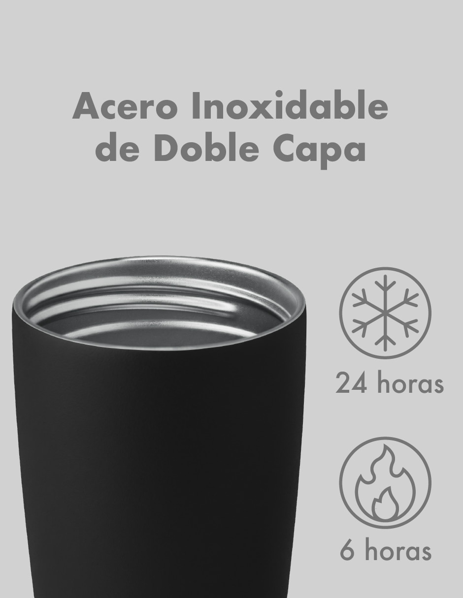 Termo de acero inoxidable con tapa doble rosca 4