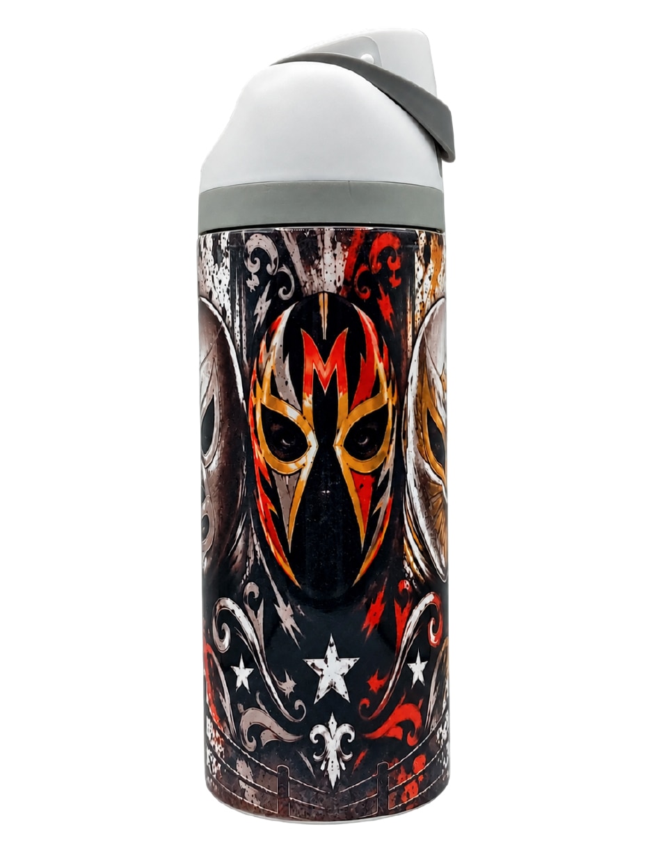 Termo de acero inoxidable luchadores con tapa rosca