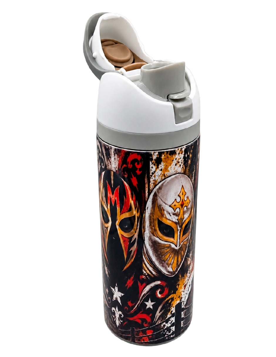 Termo de acero inoxidable luchadores con tapa rosca
