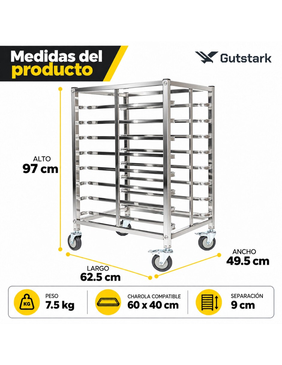 Estante de acero inoxidable mkz-espiguer8rack 10